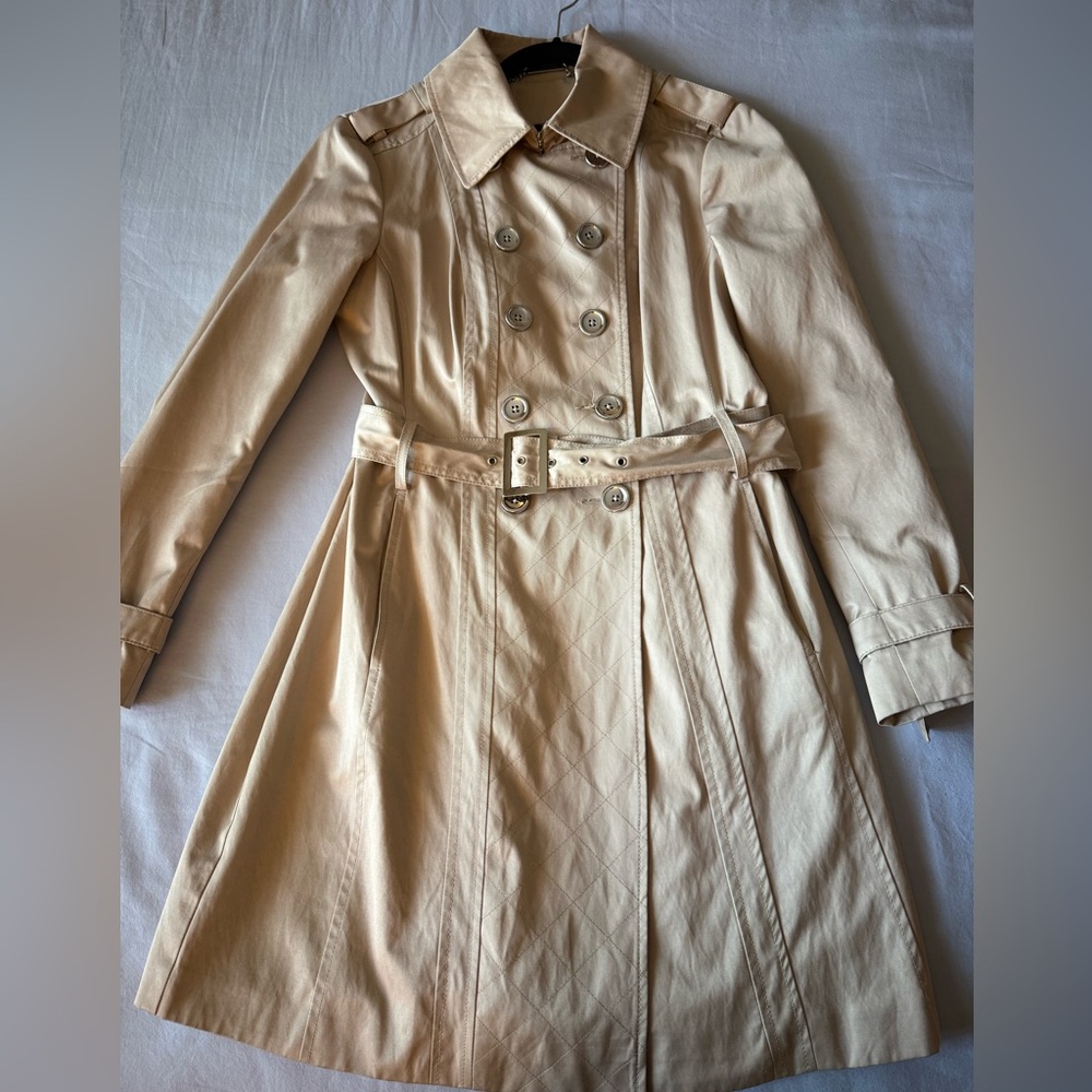 White House Black Market Stylish Beige trench coat